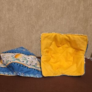 Blue and Yellow Floral Bowel Cozy.set Of Two.